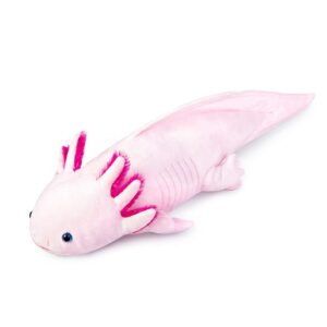 ZHONGXIN MADE Axolotl Plush - Light Pink Axolotl Stuffed Animal, Realistic 20" Cute Ambystoma Creepy Amphibians Plush Toys, Unique Plush Gift Collection for Kids