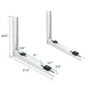 Air Conditioner Support Brackets, Mini Split Wall mounting Window AC Bracket Stand for Outdoor AC Unit 7000-15000 BTU Weather Proof Shelf to Protect from Dirt and Vandalism(2 Pcs, 17.3" x 14.5")