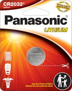 panasonic cr2032 3.0 volt long lasting lithium coin cell batteries in child resistant, standards based packaging, 1-battery pack