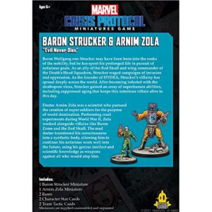 Marvel: Crisis Protocol Baron Strucker & Arnim Zola Character Pack - Unleash The Forces of Evil! Tabletop Superhero Game, Ages 14+, 2 Players, 90 Minute Playtime, Made by Atomic Mass Games