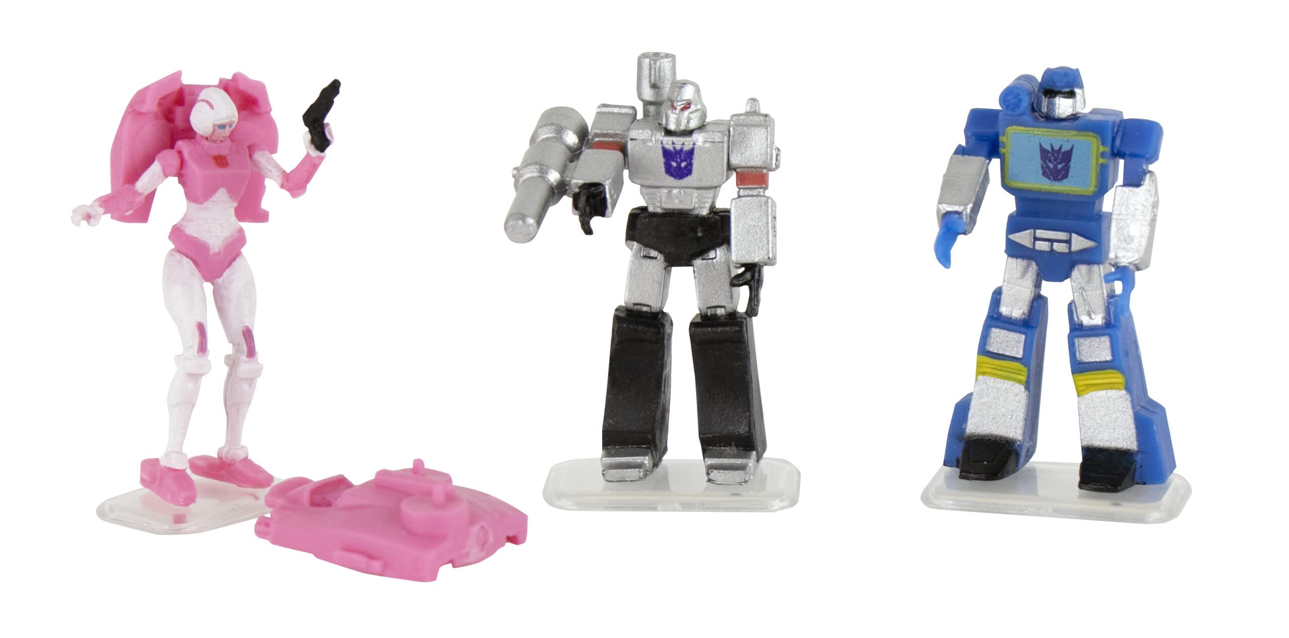 World's Smallest World’s Smallest Micro Action Figures Transformers Generation 2 Arcee, Megatron, and Soundwave.(Three Pack)