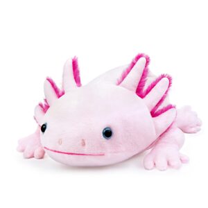 ZHONGXIN MADE Axolotl Plush - Light Pink Axolotl Stuffed Animal, Realistic 20" Cute Ambystoma Creepy Amphibians Plush Toys, Unique Plush Gift Collection for Kids