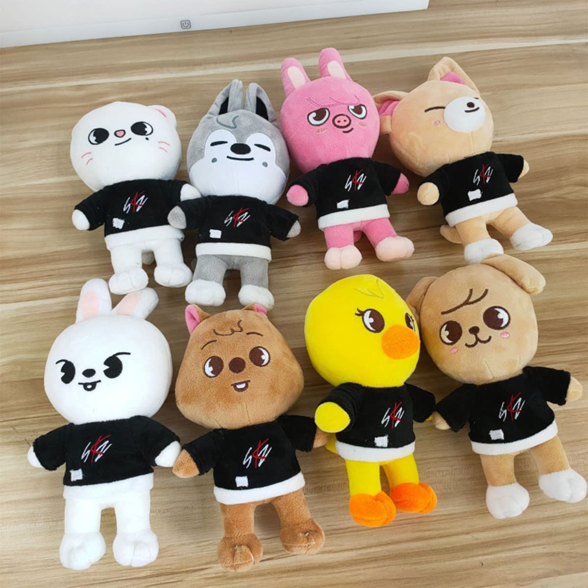 8in Stray Kids Plush Toys, Plush,Stuffed Fashion Cool Fun Character Doll Gift for Kids Fans (Leebit)