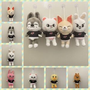 8in Stray Kids Plush Toys, Plush,Stuffed Fashion Cool Fun Character Doll Gift for Kids Fans (Leebit)