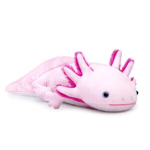 ZHONGXIN MADE Axolotl Plush - Light Pink Axolotl Stuffed Animal, Realistic 20" Cute Ambystoma Creepy Amphibians Plush Toys, Unique Plush Gift Collection for Kids