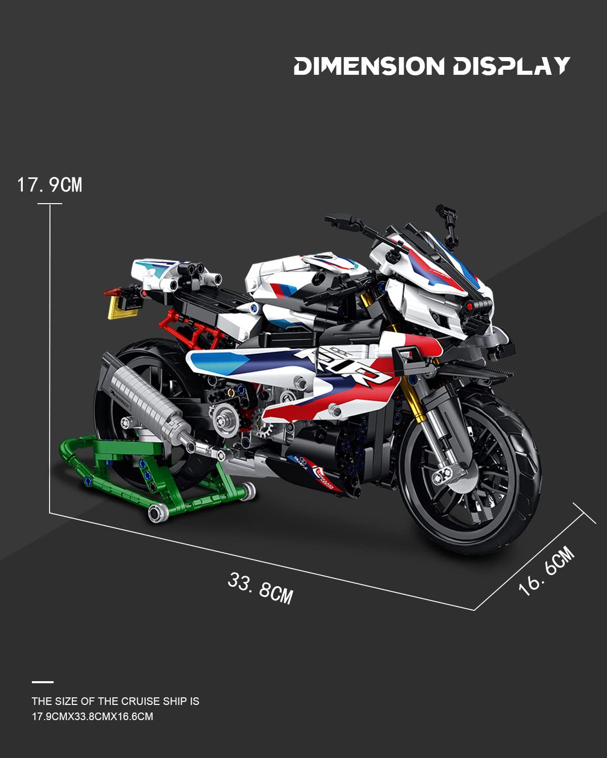 dOvOb Motorcycle 1000 RR Model Building Blocks Set, 912 Pieces Bricks, MOC Toys as Gift for Kids or Adult