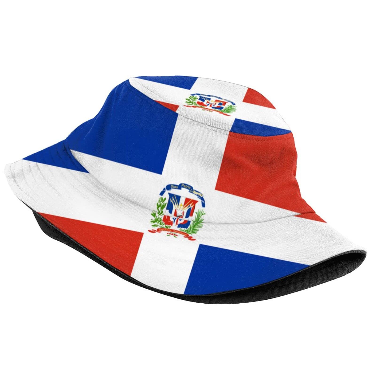 Cute Dominican Flag Bucket Hats Fashion Sun Cap Packable Outdoor Dominican Patriotic Fisherman Hat for Women Men