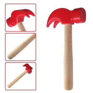 HEIPINIUYE 3 PCS Wooden Hammer Toys Simulation Hammers Maintenance Tools for Kids Children Birthday Party Games Supplies