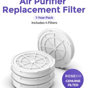 ROSEKM 1-Year Pack Air Purifier Replacement Filter for AP001R, True HEPA Filter, 4 Pack