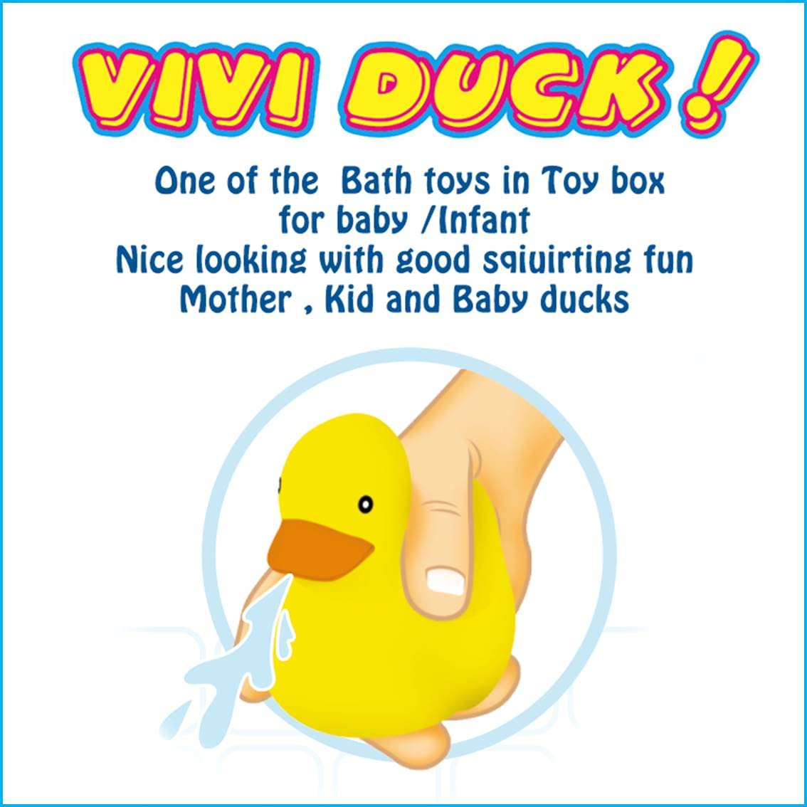 INFANTMOM - Floating Bath Ducks with Temperature Indicator for Toddlers, Safety Bathtub Rubber Shower Swimming Yellow Ducky Toy for Infant, Baby and Kids. Clean and Safe Toy (Kid Duck)