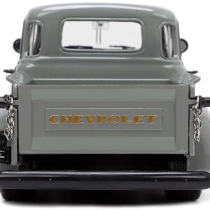 Jada Toys Just Trucks 1:24 1953 Chevy Pickup Die-cast Car Gray with Tire Rack, Toys for Kids and Adults