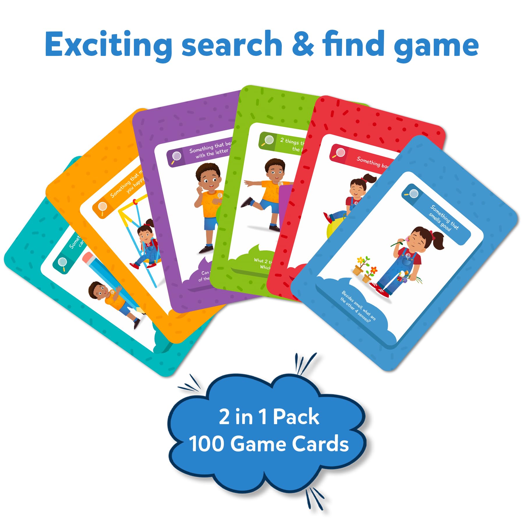 Skillmatics Card Game - Found It Indoor & Outdoor Combo, Scavenger Hunt for Kids, Girls, Boys, Fun Family Game, Gifts for Ages 4, 5, 6, 7