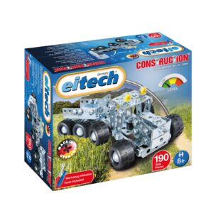 Eitech Tractor with Trailer Educational STEM Toy- Intro to Engineering and STEAM Learning, Build and Play Steel Construction Set with 190 Pieces