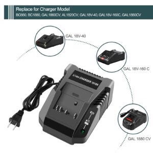 UGLOEY BC660 BC1880 3.5A Replacement Charger for Bosch 14.4V-18V Lithium Battery BAT619G, BAT619, BAT609G, BAT609, BAT618, BAT618G, BAT610G BAT614 Charger for BC660 GAL1860CV GAL18V-40 AL1820CV