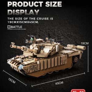 dOvOb Military Challenger Ⅱ Tank Building Blocks Set, 1687 Pieces Bricks, Army Toys as Gift for Kids or Adult