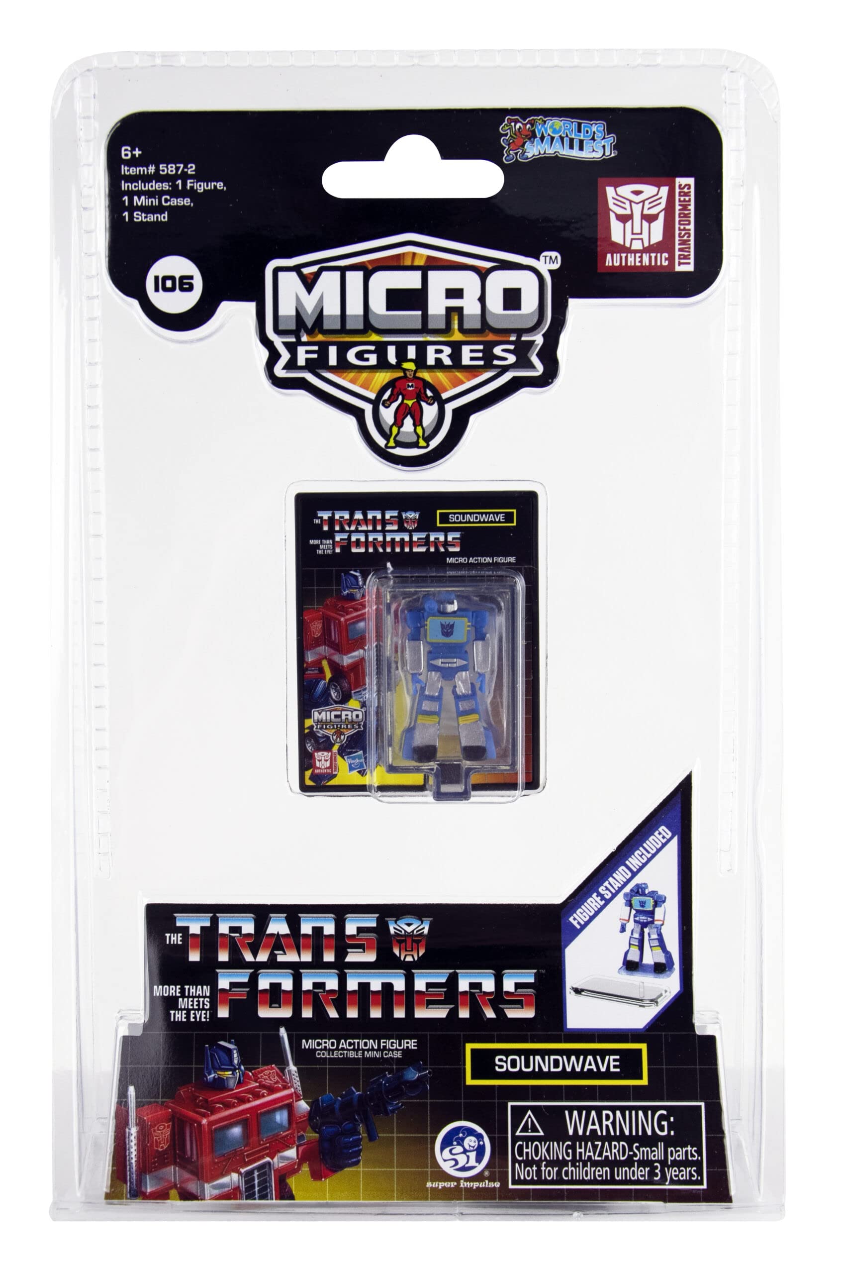 World's Smallest World’s Smallest Micro Action Figures Transformers Generation 2 Arcee, Megatron, and Soundwave.(Three Pack)