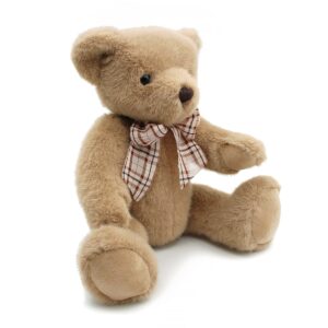 suepcuddly 13" Jointed Teddy Bear Stuffed Animal for Girl,Boy,Baby Cute Plush Toy/Light Brown