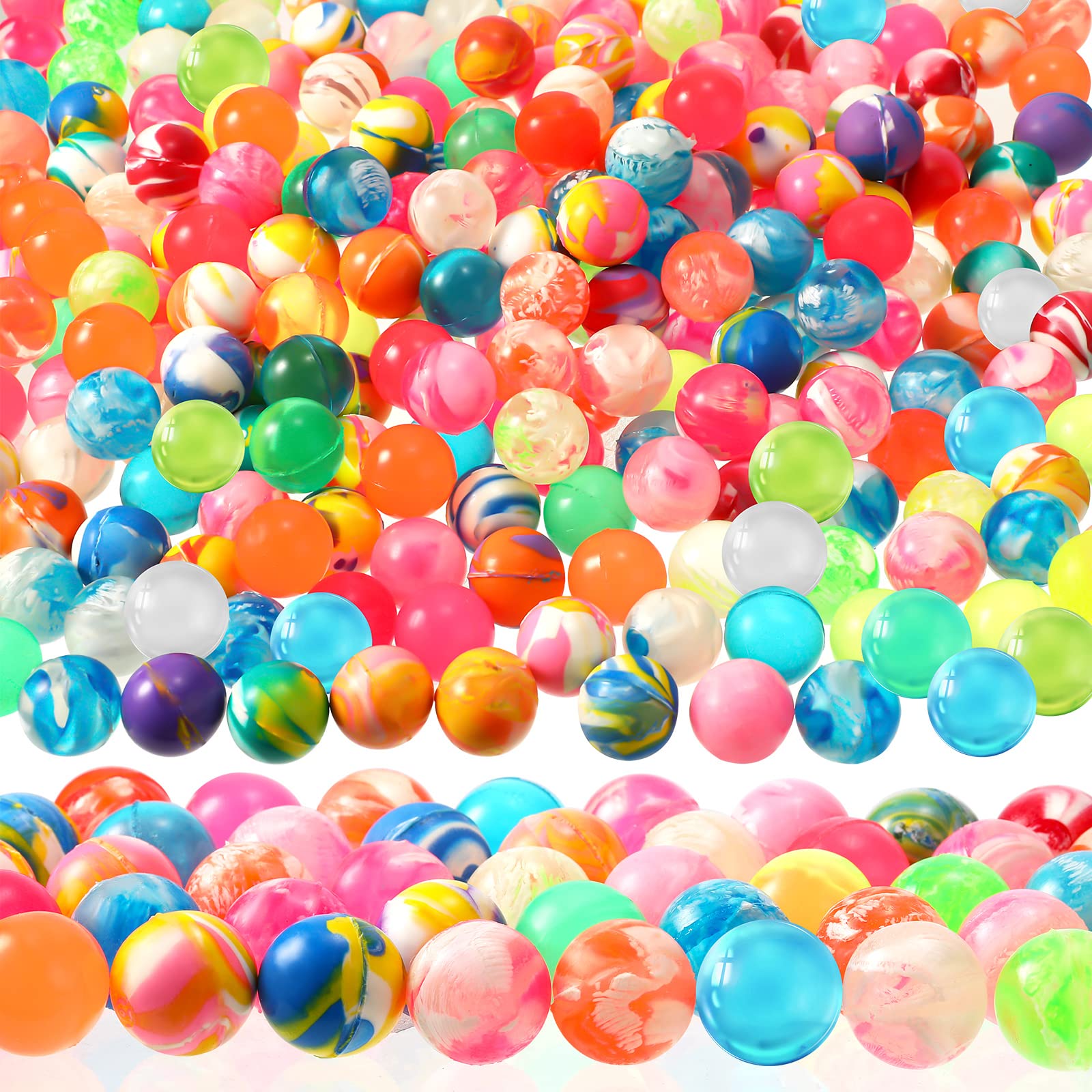 300 Pcs Small Bouncy Balls Bulk for Kids Rubber High Bouncing Balls 0.78 Inch/ 20 mm Mini Neon Bouncing Balls for Back to School Game Prizes Party Favors Birthday Gift Vending Machines Activities