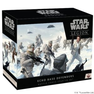 star wars: legion echo base defenders battle force starter set - lead the rebel alliance! tabletop miniatures strategy game, ages 14+, 2 players, 3 hour playtime, made by atomic mass games