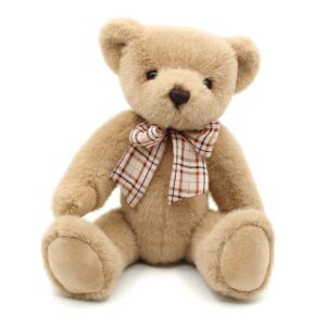 suepcuddly 13" Jointed Teddy Bear Stuffed Animal for Girl,Boy,Baby Cute Plush Toy/Light Brown