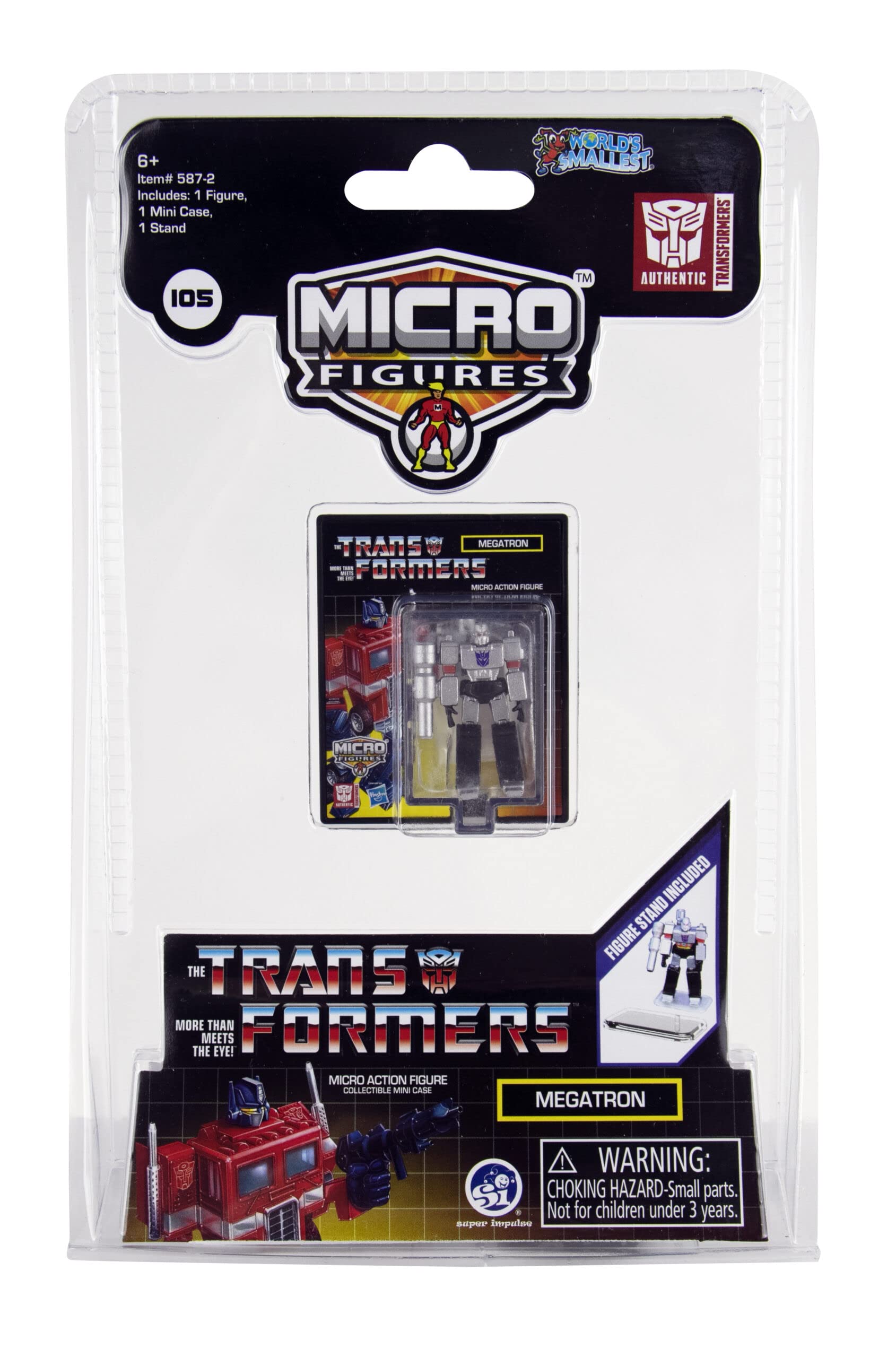 World's Smallest World’s Smallest Micro Action Figures Transformers Generation 2 Arcee, Megatron, and Soundwave.(Three Pack)