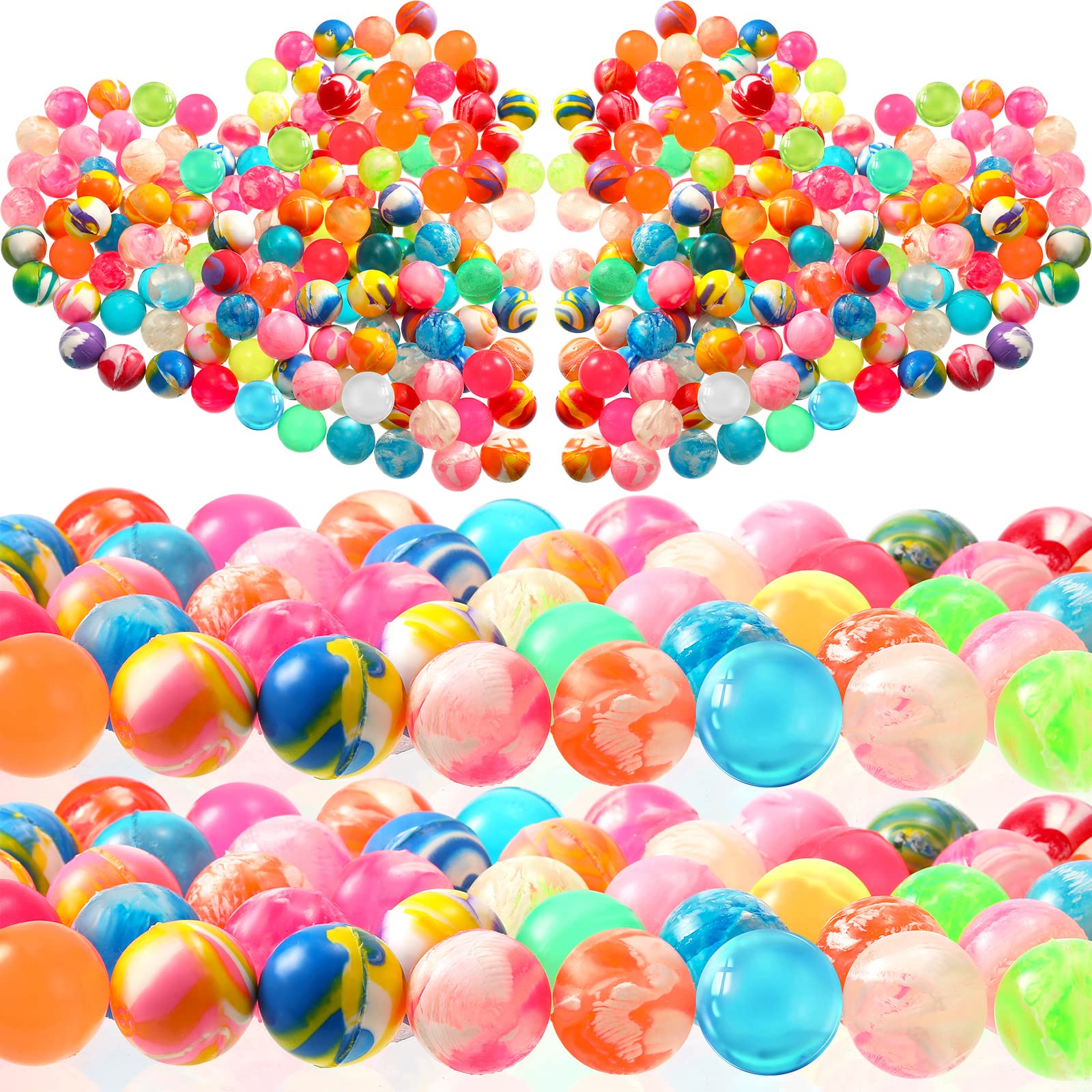 300 Pcs Small Bouncy Balls Bulk for Kids Rubber High Bouncing Balls 0.78 Inch/ 20 mm Mini Neon Bouncing Balls for Back to School Game Prizes Party Favors Birthday Gift Vending Machines Activities