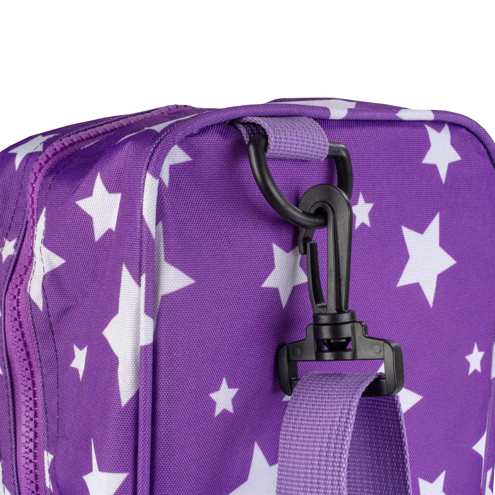 Doll Storage Carrying Case - (Purple Star) for Any 18" Doll - Organizer Storage Traveling Accessories Case w Clear Window, Zipper, and Carrying Strap, Great Birthday for Kids Girls