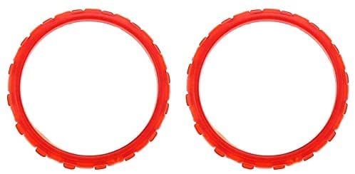 2PCS Plastic Thumbstick Rings Custom Accent Rings for PS5 Controller Replacement (Red)