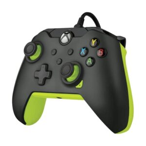 PDP Wired Xbox Game Controller - Licensed for Xbox Series X|S/Xbox One, Dual Vibration Gamepad, App Supported - Electric Black/Yellow (Amazon Exclusive)