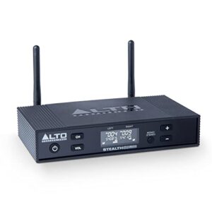 Alto Professional Stealth MKII-UHF Stereo Wireless Audio System for Active Speakers with Transmitter and 2 Receivers, 2 XLR Ins, Expandable