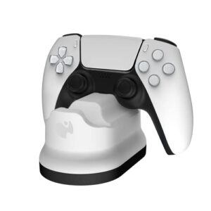 PDP Gaming PlayStation 5 METAVOLT Dual Charging Station for 2 Wireless PS5 Dualsense Controllers (White)