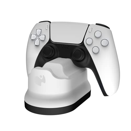 PDP Gaming PlayStation 5 METAVOLT Dual Charging Station for 2 Wireless PS5 Dualsense Controllers (White)