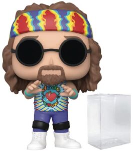 pop wwe: dude love funko pop! vinyl figure (bundled with compatible pop box protector case), multicolor, 3.75 inches