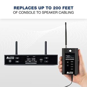 Alto Professional Stealth MKII-UHF Stereo Wireless Audio System for Active Speakers with Transmitter and 2 Receivers, 2 XLR Ins, Expandable