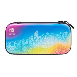 PDP Travel Case with Wrist Strap and Built-in Stand - Nintendo Switch/Lite/OLED Compatible - Super Mario Lumalee Star Spectrum