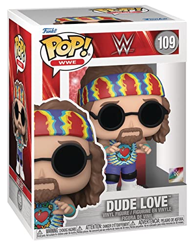 POP WWE: Dude Love Funko Pop! Vinyl Figure (Bundled with Compatible Pop Box Protector Case), Multicolor, 3.75 inches