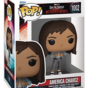 POP Marvel: Doctor Strange Multiverse of Madness - America Chavez Funko Vinyl Figure (Bundled with Compatible Box Protector Case), Multicolor, 3.75 inches