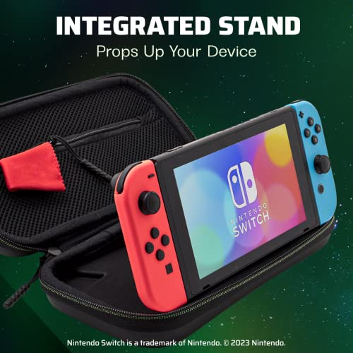 PDP Travel Case Plus with Wrist Strap, Built-in Stand & Storage Pockets - Nintendo Switch/Lite/OLED Compatible - Super Mario 1-Up Glow in the Dark