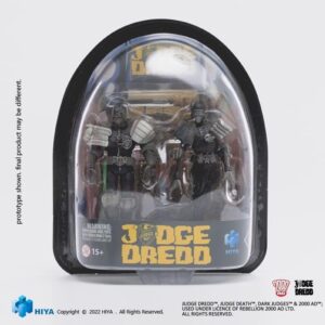 HIYA TOYS Judge Dredd vs Death (Black & White) SDCC 2022 Exclusive 1:18 Scale Action Figure 2-Pack