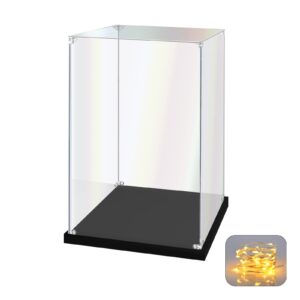 Acrylic Display Case for Collectibles Assemble Clear Acrylic Display Box for Lego Alternative Glass Case for Display Figures Doll Toys Home Storage(8x8x12 inch, 20x20x30 cm)