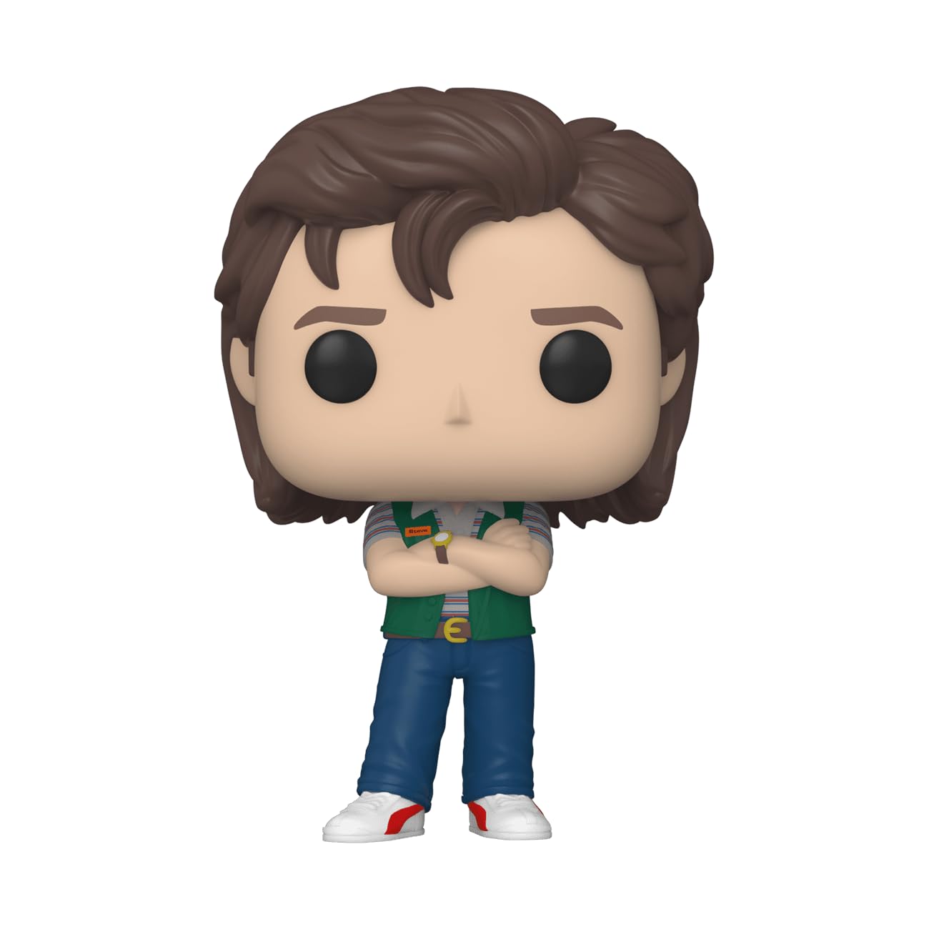 POP [Stranger Things - Steve Harrington [Season 4] Video Store Outfit Funko Vinyl Figure (Bundled with Compatible Box Protector Case), Multicolor, 3.75 inches