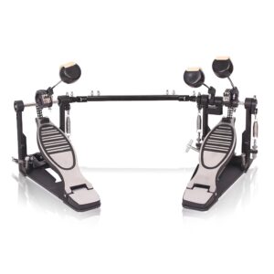 ktaxon double bass drum pedals, double chain drum step on hammer for drum set and electronic drums