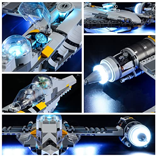 YEABRICKS LED Light Kit for Lego - Star Wars The Mandalorian's N-1 Starfighter Building Blocks Model, LED Light Set Compatible with 75325(Lego Set NOT Included)