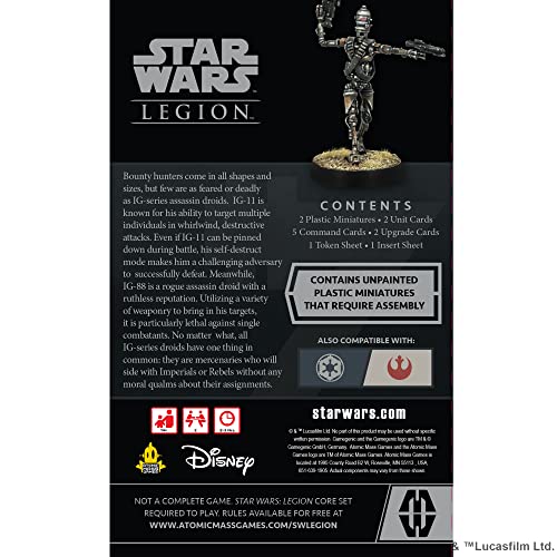 Atomic Mass Games Star Wars: Legion IG-Series Assassin Droids Operative Expansion - Tabletop Miniatures Game, Strategy Game for Kids and Adults, Ages 14+, 2 Players, 3 Hour Playtime, Made