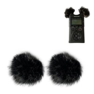 vieryciy deadcat wind muff for dr40 dr07 headset windscreen mic foam covers for dr40x dr07x (black and white)