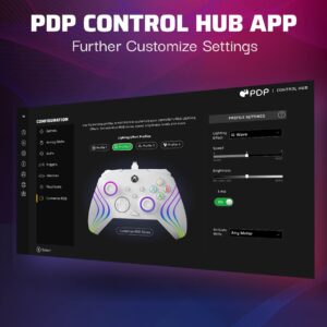 PDP Gaming Afterglow™ Wave Enhanced Wired Controller for Xbox Series X|S, Xbox One and Windows 10/11 PC, advanced gamepad video game controller, Officially Licensed by Microsoft for Xbox, White