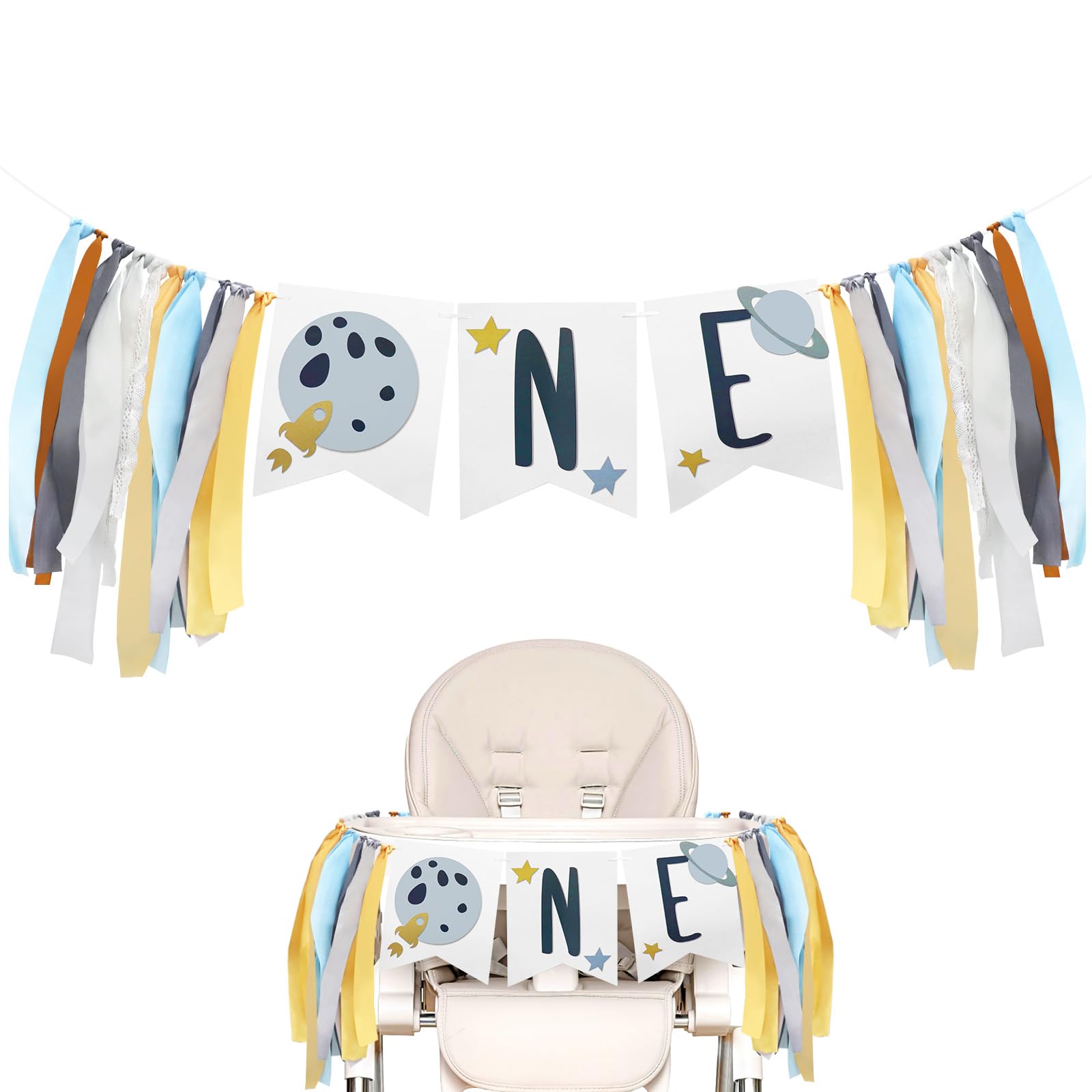 You Are My Sunshine High Chair Banner,First Trip Around The Sun Birthday Decoration,Boho Sunflower Party Decoration (Blue Space)