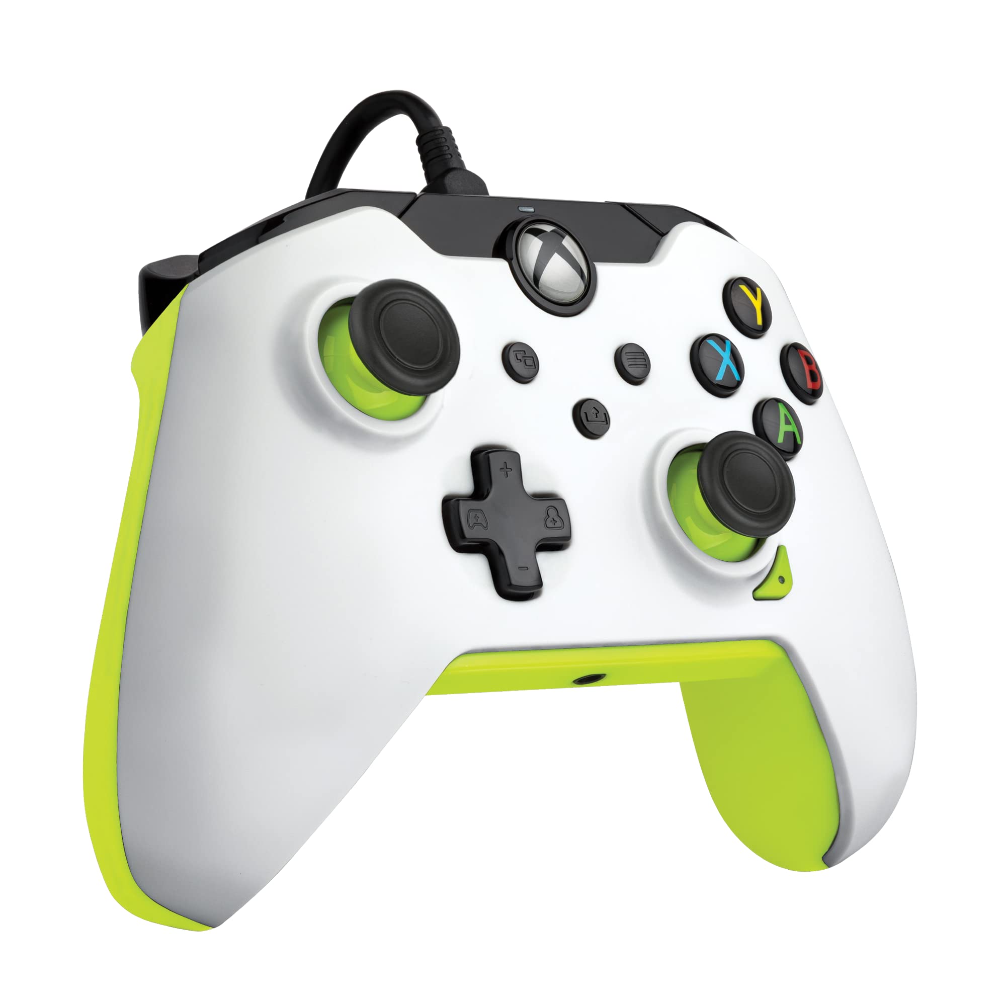 PDP Wired Xbox Game Controller - Xbox Series X|S/Xbox One, Dual Vibration Gamepad, App Supported - Electric White/Yellow