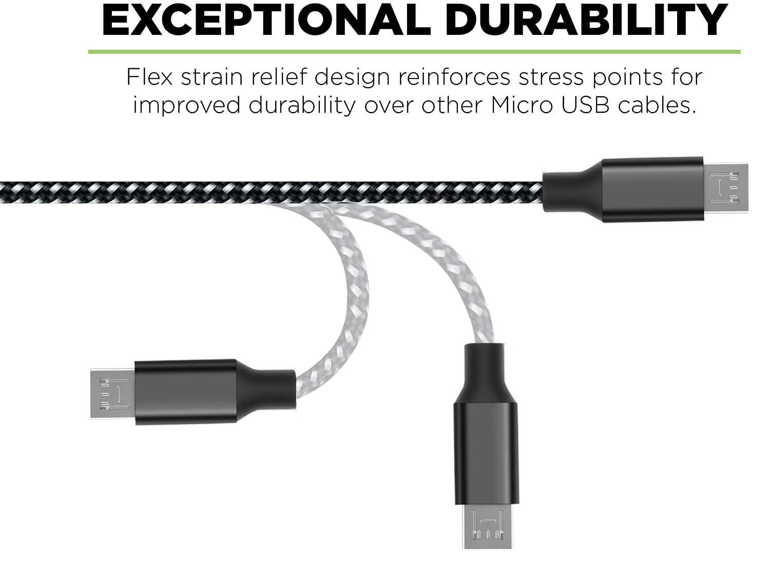 ZOMTOP[3 Pack 10FT PS4 Controller Charger Charging Cable Nylon Braided Micro USB High Speed Data Sync Cord Compatible with Playstation 4,PS4,Xbox One S/X Controller, Android Phones (White&Red&Blue)