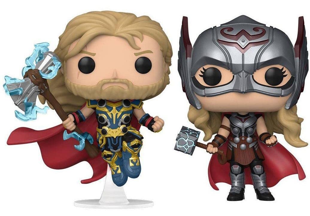 Funko Pop! Marvel: Thor Love & Thunder - 2 Pack - Thor & Mighty Thor - Collectable Vinyl Figure - Gift Idea - Official Merchandise - Toys for Kids & Adults - Movies Fans - Model Figure for Collectors